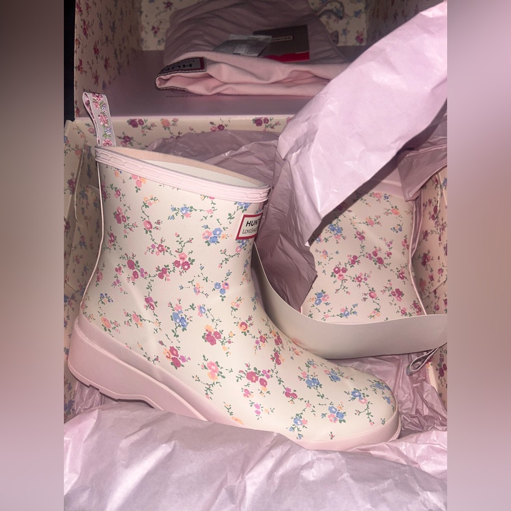 Love Shack Fancy x Hunter Boots | Sunrise Patchwork Short Rain Boots